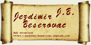 Jezdimir Beserovac vizit kartica